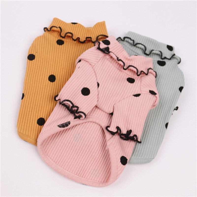 Cozy Polka Dot Turtleneck Shirt for Small to Large Dogs - Pawfect Escape