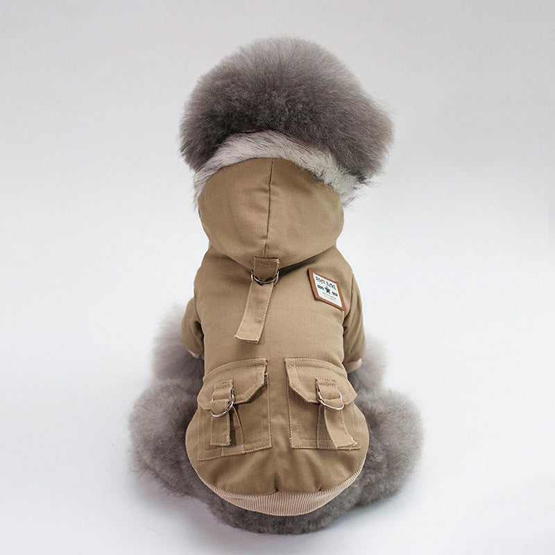 Cozy Cotton Dog Hoodie - Warm Winter Coat for Small Breeds - Pawfect Escape