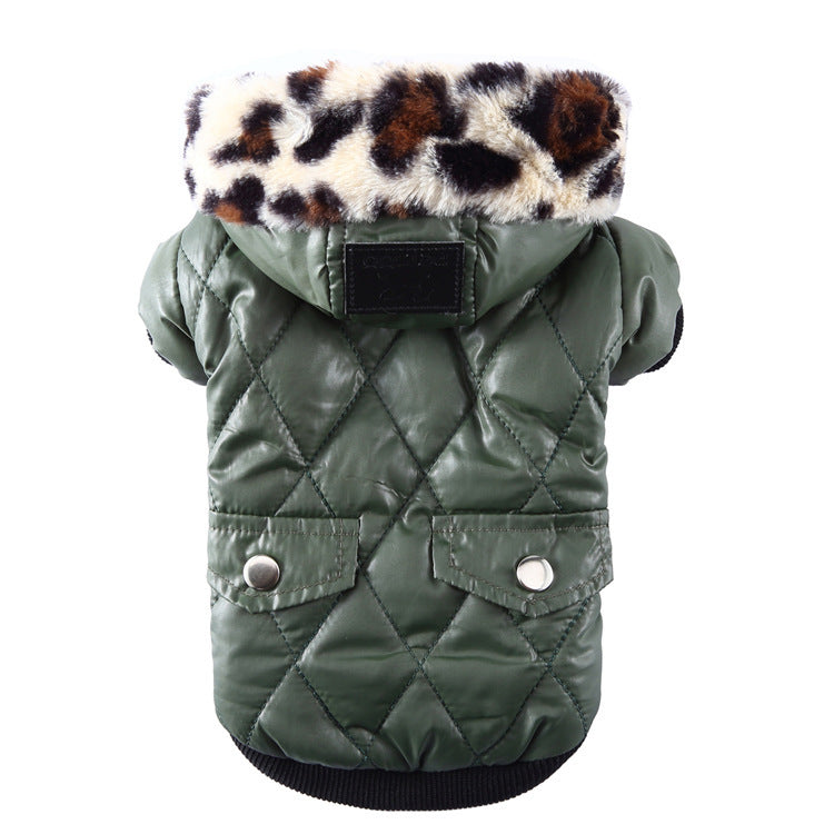 Stylish Winter Dog Coat with Fur Collar - Warm & Fashionable - Pawfect Escape