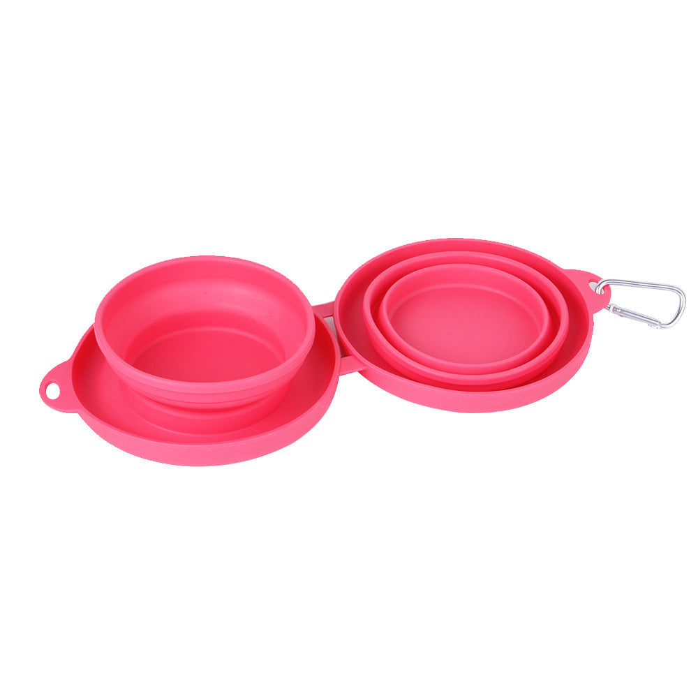 Foldable Double Bowl for Cats & Dogs – Travel & Spill-Proof - Pawfect Escape