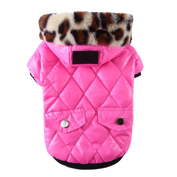 Stylish Winter Dog Coat with Fur Collar - Warm & Fashionable - Pawfect Escape