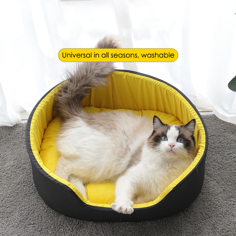 Cozy All-Season Washable Pet Kennel for Deep Sleep Comfort - Pawfect Escape
