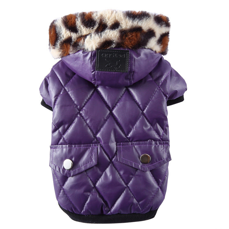 Stylish Winter Dog Coat with Fur Collar - Warm & Fashionable - Pawfect Escape