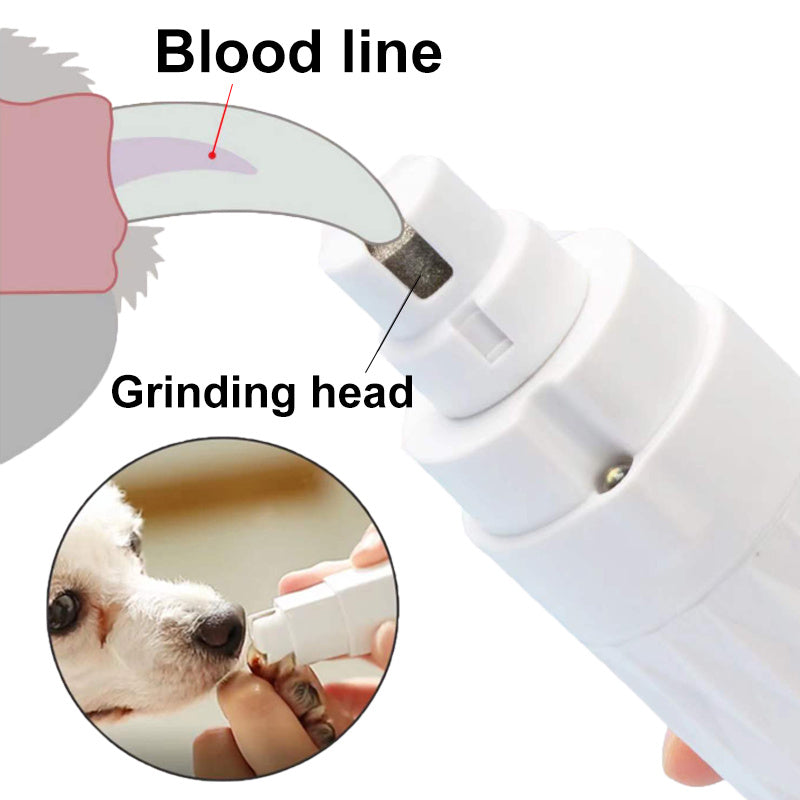 Electric Pet Nail Grinder with LED Light for Safe Claw Care - Pawfect Escape