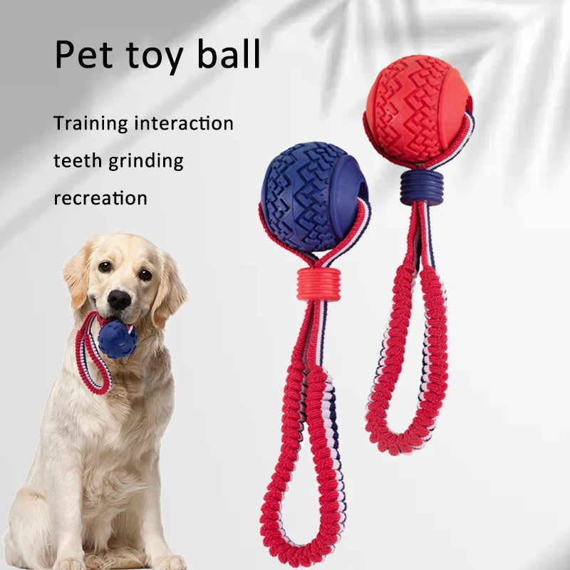 Interactive Dog Toy Ball with Rope for Chewing and Training - Pawfect Escape