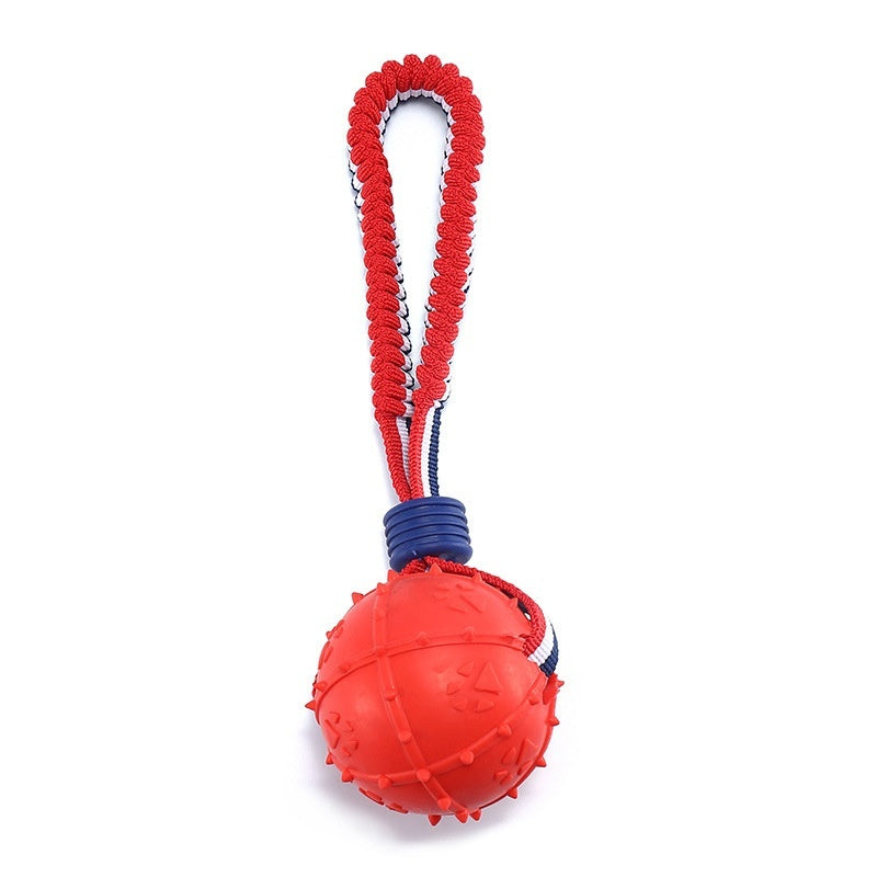 Interactive Dog Toy Ball with Rope for Chewing and Training - Pawfect Escape