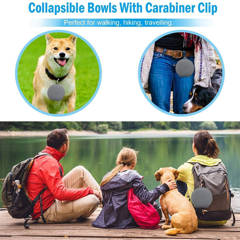 Foldable Double Bowl for Cats & Dogs – Travel & Spill-Proof - Pawfect Escape