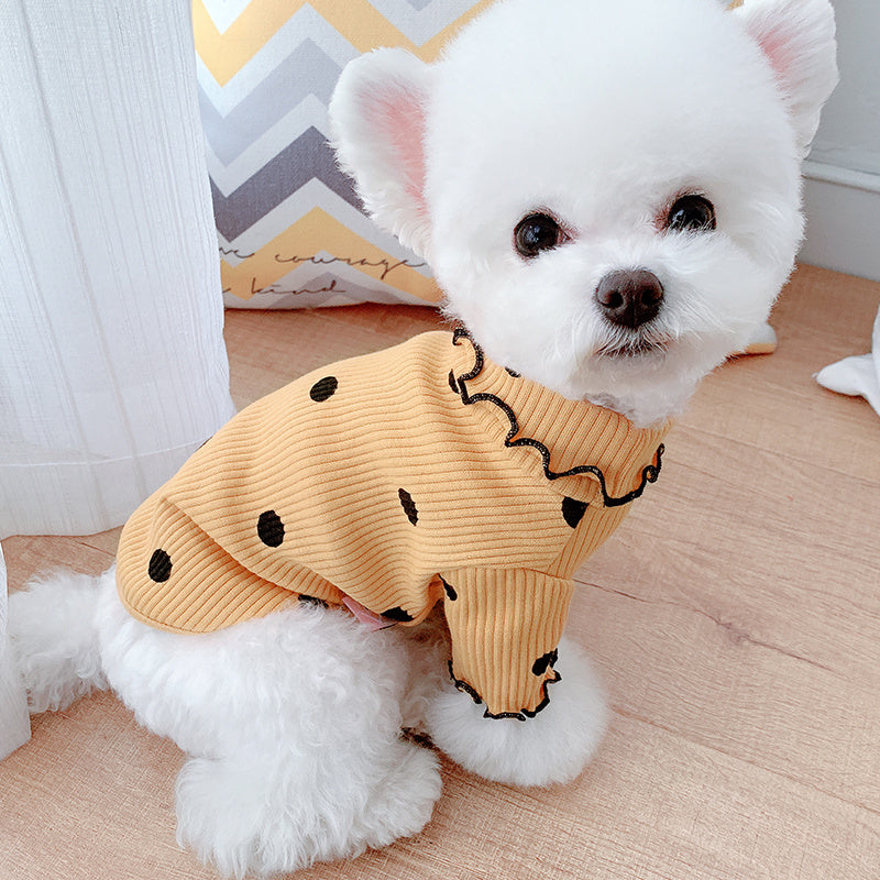 Cozy Polka Dot Turtleneck Shirt for Small to Large Dogs - Pawfect Escape