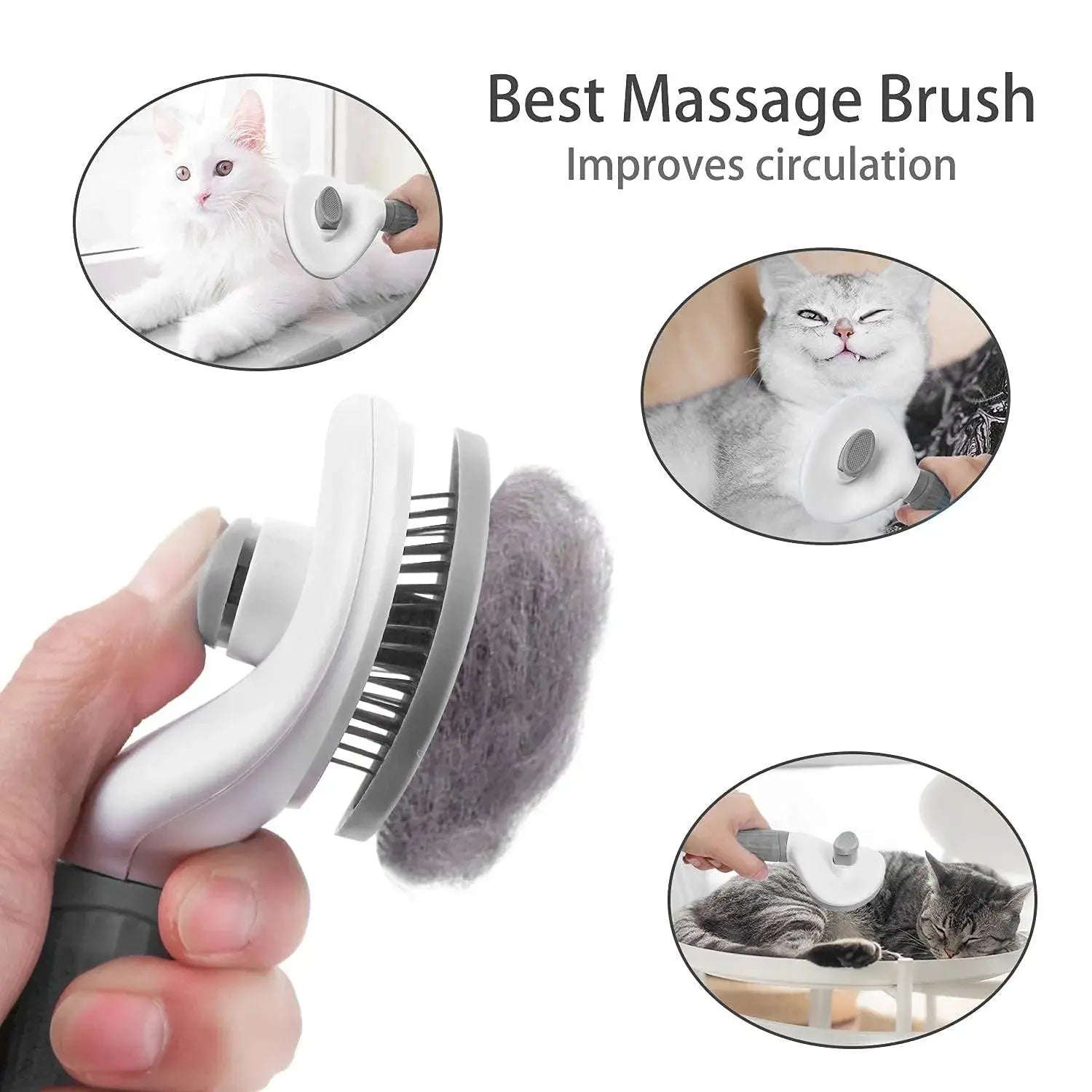 Self-Cleaning Pet Brush – Easy Grooming for Dogs & Cats! - Pawfect Escape