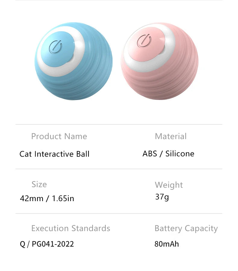 Smart Rolling Interactive Cat Ball – Automatic Fun & Exercise! - Pawfect Escape