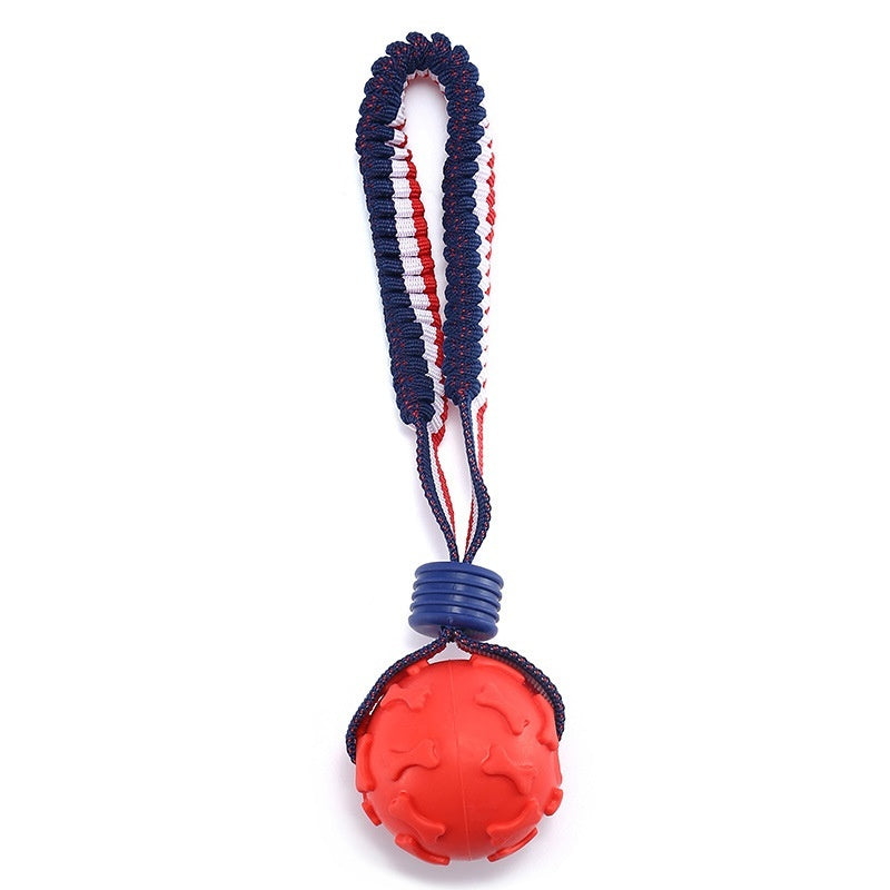 Interactive Dog Toy Ball with Rope for Chewing and Training - Pawfect Escape