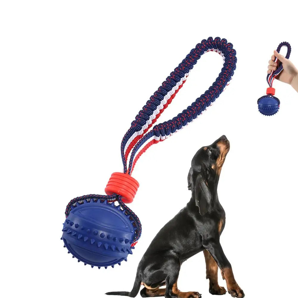 Interactive Dog Toy Ball with Rope for Chewing and Training - Pawfect Escape